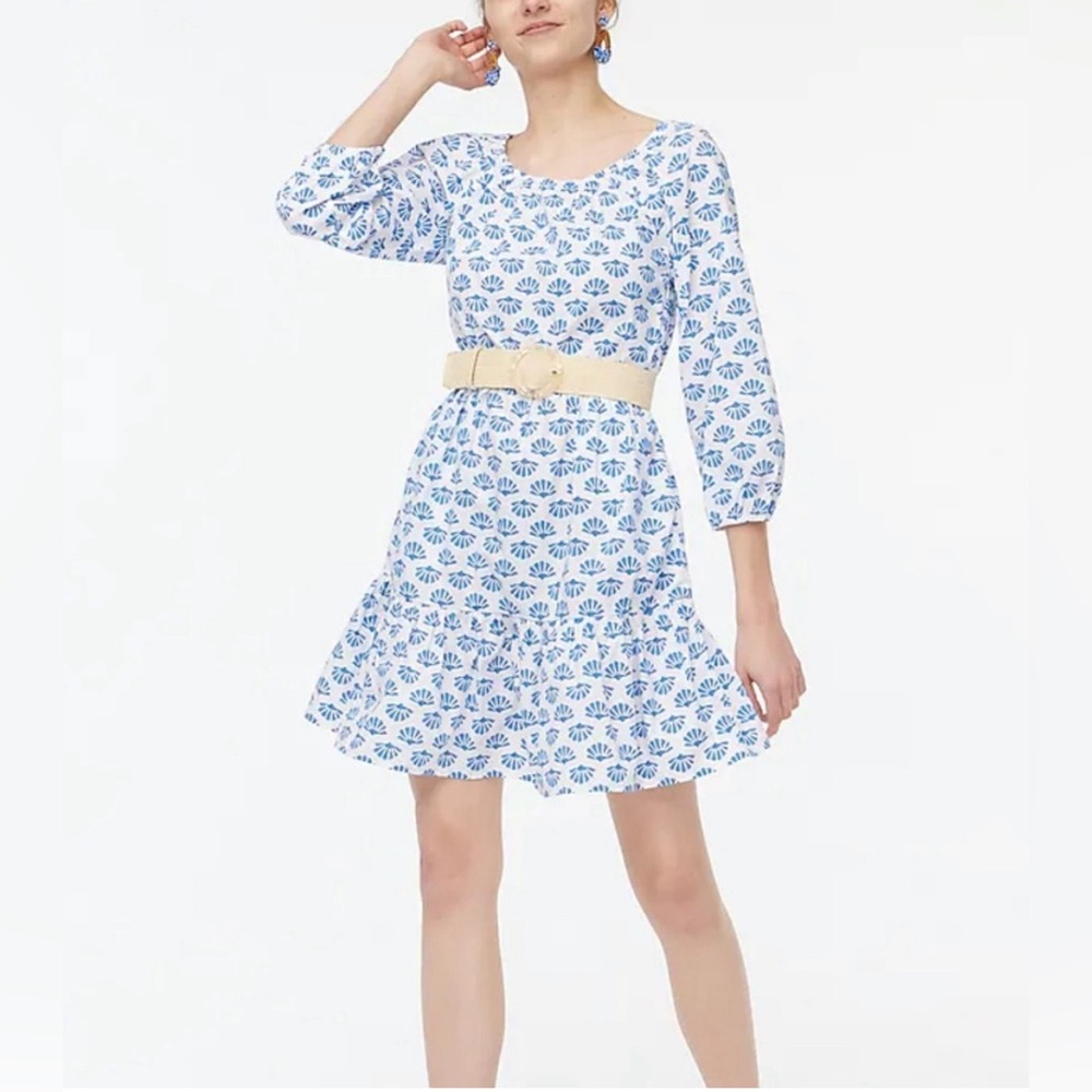 J. Crew Ruffle Cotton Mini Dress